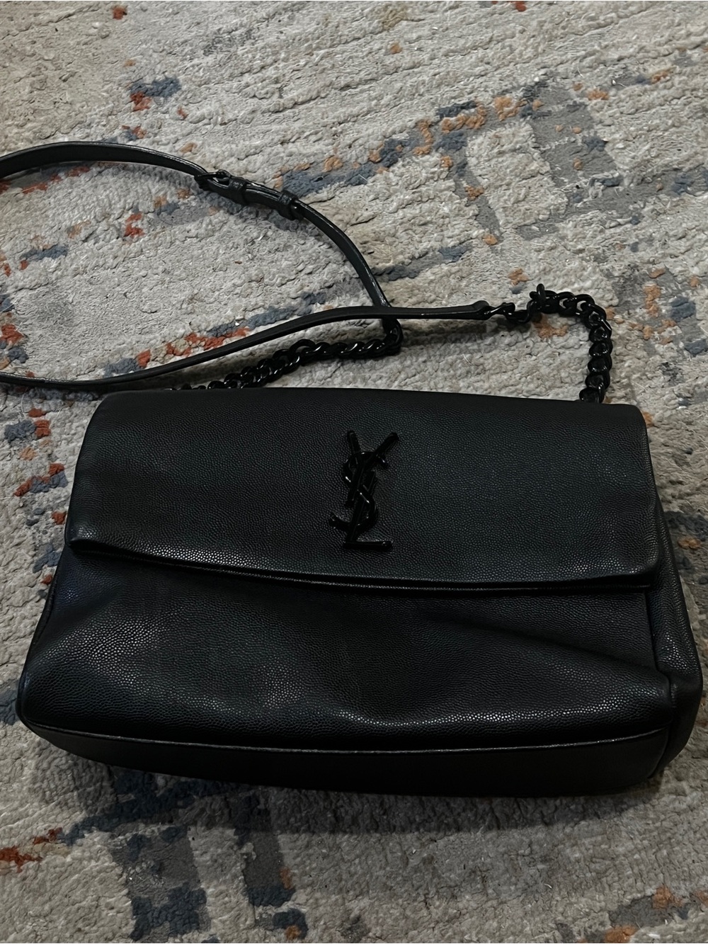 Yves Saint Laurent West Hollywood Black Leather Chain Crossbody Bag